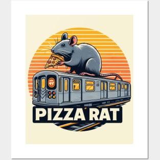 Pizza Rat New York Subway NYC Subway Train Posters and Art